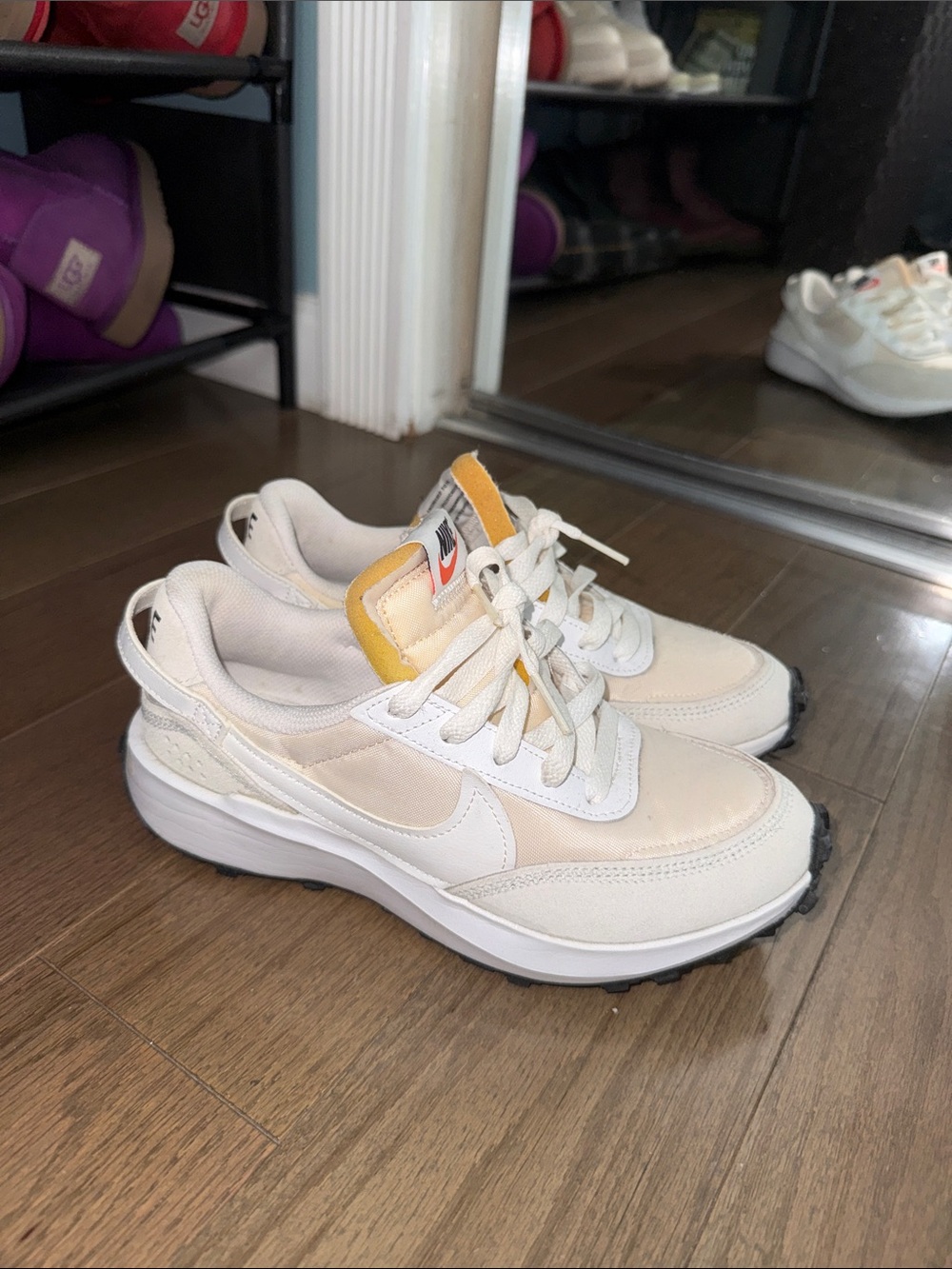 Nike Women’s Cream & Yellow Low-Top Sneaker